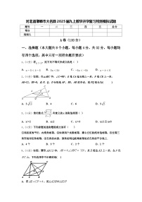 河北省邯郸市大名县2025届九上数学开学复习检测模拟试题【含答案】