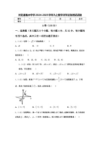 河北省衡水中学2024-2025学年九上数学开学达标测试试题【含答案】