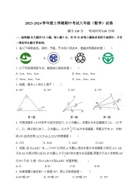 科尔沁左翼中旗蒙古族中学2023-2024学年八年级上学期期中考试数学试卷（答案不全）