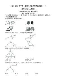 河北省邢台市清河县志臻学校2024-2025学年上学期10月月考八年级数学试题(无答案)