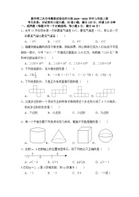 第三次月考模拟试卷 2024—2025学年北师大版数学七年级上册