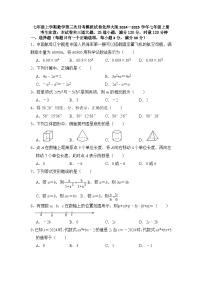 第三次月考模拟试卷 2024—2025学年北师大版七年级数学上册