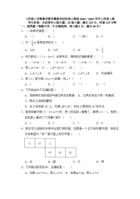 期末模拟考试试卷 2024—2025学年人教版数学七年级上册