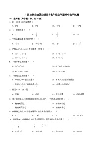 广西壮族自治区防城港市2024年七年级上学期期中数学试题【附参考答案】