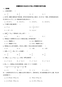 新疆维吾尔自治区2024年七年级上学期期中数学试题【附参考答案】