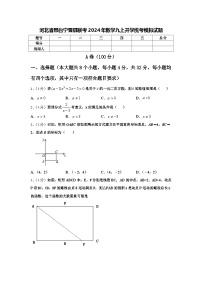 河北省邢台宁晋县联考2024年数学九上开学统考模拟试题【含答案】