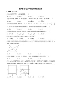 江苏省宿迁市泗洪育才北辰学校2024-2025学年上学期10月份八年级数学期中模拟测试卷