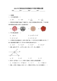 2024年甘肃省定西市渭源县中考数学模拟试题