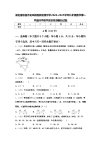 湖北省恩施市龙凤镇民族初级中学2024-2025学年九年级数学第一学期开学教学质量检测模拟试题【含答案】