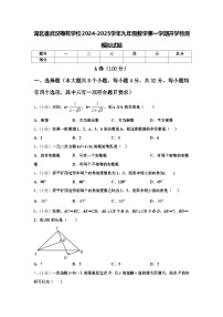 湖北省武汉梅苑学校2024-2025学年九年级数学第一学期开学检测模拟试题【含答案】