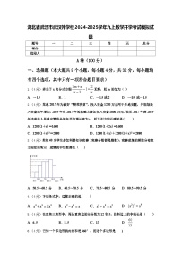 湖北省武汉市武汉外学校2024-2025学年九上数学开学考试模拟试题【含答案】