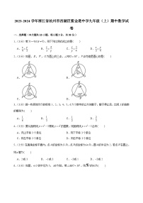 浙江省杭州市西湖区紫金港中学2023—-2024学年上学期九年级期中数学试卷