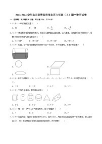 山东省青岛市市北区2023-2024学年七年级（上）期中数学试卷（有解析）