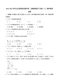 山东省青岛市胶州市、西海岸新区2022-2023学年八年级（上）期中数学试卷（有解析）