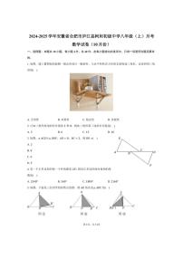 [数学]2024～2025学年安徽省合肥市庐江县柯坦初级中学八年级上学期10月份月考试题(有答案)