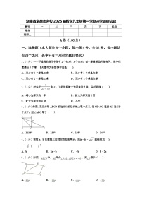 湖南省常德市名校2025届数学九年级第一学期开学调研试题【含答案】