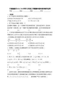 宁夏固原市2024-2025学年七年级上学期期中素养测评数学试卷(含答案)