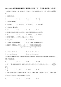 2024-2025学年湖南省衡阳市衡阳县七年级（上）月考数学试卷