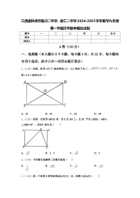 江西省抚州市临川二中学、崇仁二中学2024-2025学年数学九年级第一学期开学联考模拟试题【含答案】