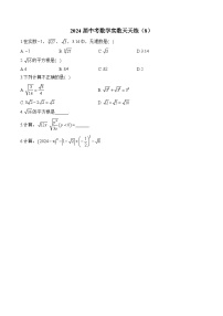 2024届中考数学实数天天练（8）及答案