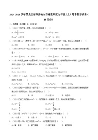 黑龙江省齐齐哈尔市梅里斯区2024-2025学年九年级上学期月考数学试卷（10月份）