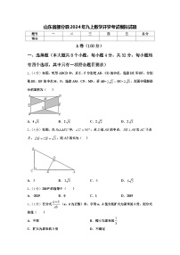 山东省部分县2024年九上数学开学考试模拟试题【含答案】