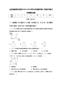 山东省德州市乐陵市2024-2025学年九年级数学第一学期开学复习检测模拟试题【含答案】