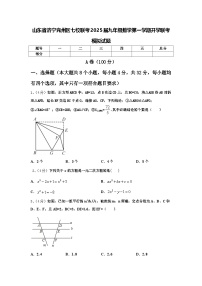 山东省济宁兖州区七校联考2025届九年级数学第一学期开学联考模拟试题【含答案】