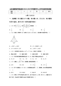 山东省聊城市阳谷县2024-2025学年数学九上开学达标检测试题【含答案】