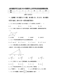 山东省临沂市兰山区2024年数学九上开学学业质量监测模拟试题【含答案】