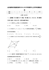 山东省青岛市集团校联考2024-2025学年数学九上开学考试模拟试题【含答案】