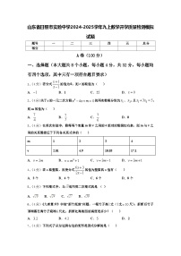 山东省日照市实验中学2024-2025学年九上数学开学质量检测模拟试题【含答案】