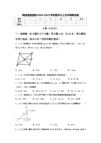 陕西省蓝田县2024-2025学年数学九上开学调研试题【含答案】