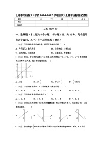 上海市闵行区21学校2024-2025学年数学九上开学达标测试试题【含答案】