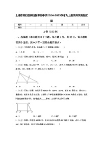 上海市闵行区闵行区莘松中学2024-2025学年九上数学开学预测试题【含答案】