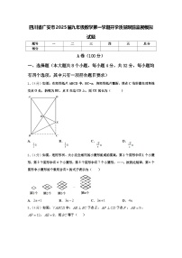 四川省广安市2025届九年级数学第一学期开学质量跟踪监视模拟试题【含答案】