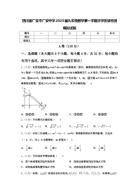 四川省广安市广安中学2025届九年级数学第一学期开学质量检测模拟试题【含答案】