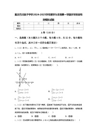 重庆巴川量子中学2024-2025学年数学九年级第一学期开学质量检测模拟试题【含答案】