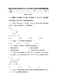 重庆市合川区太和中学2024-2025学年九上数学开学联考模拟试题【含答案】