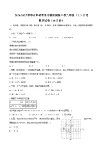 2024-2025学年山东省青岛市城阳实验中学九年级（上）月考数学试卷（10月份）（含答案）