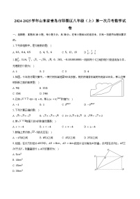 2024-2025学年山东省青岛市即墨区八年级（上）第一次月考数学试卷（含答案）