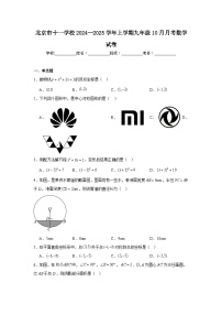 北京市十一学校2024--2025学年上学期九年级10月月考数学试卷