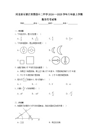 河北省石家庄市第四十二中学2024—-2025学年八年级上学期数学月考试卷