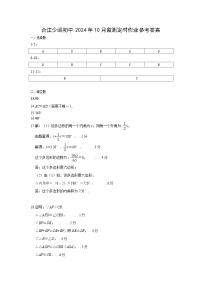 四川省泸州市合江县少岷初中2024-2025学年八年级上学期10月月考数学试题