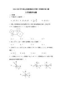 山东省枣庄市滕州市鲍沟镇鲍沟中学2024-2025学年八年级上学期期中复习数学试题