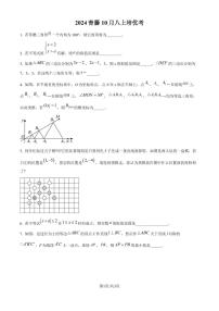 浙江省宁波大学青藤书院2024—-2025学年八年级上学期10月月考数学试题（原卷版+解析版）