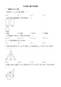 九年级上学期期中数学试题（华东师大版） (3)