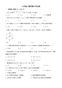 九年级上学期期中数学试题（华东师大版） (5)