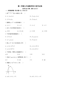 九年级上学期期中数学试题(华东师范) (1)