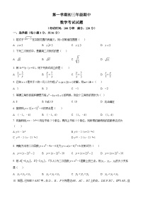 九年级上学期期中数学试题（华东师范） (3)
